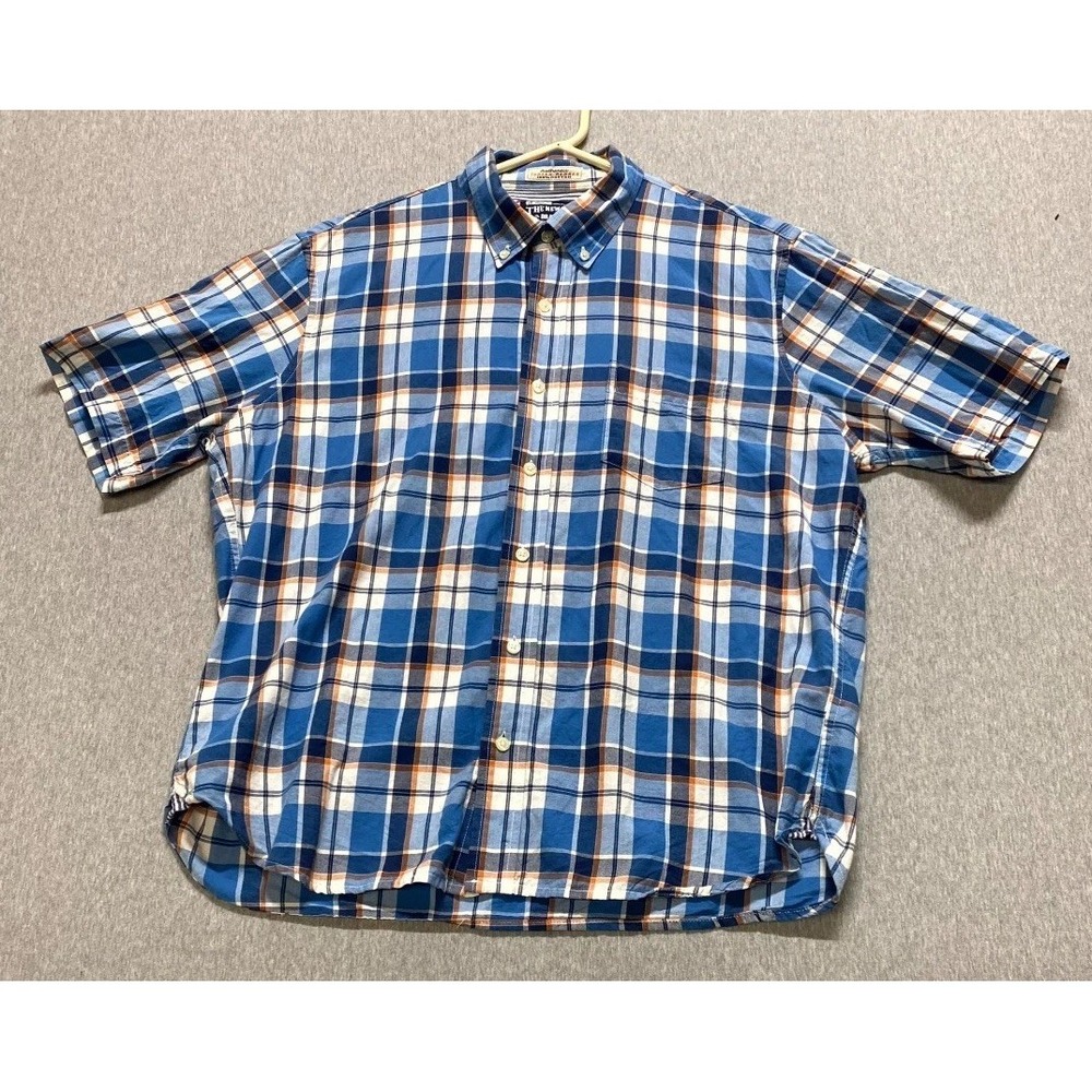 The New Ivy Brand Shirt Mens Large Multicolor Cotton Plaid Button Down Back Box